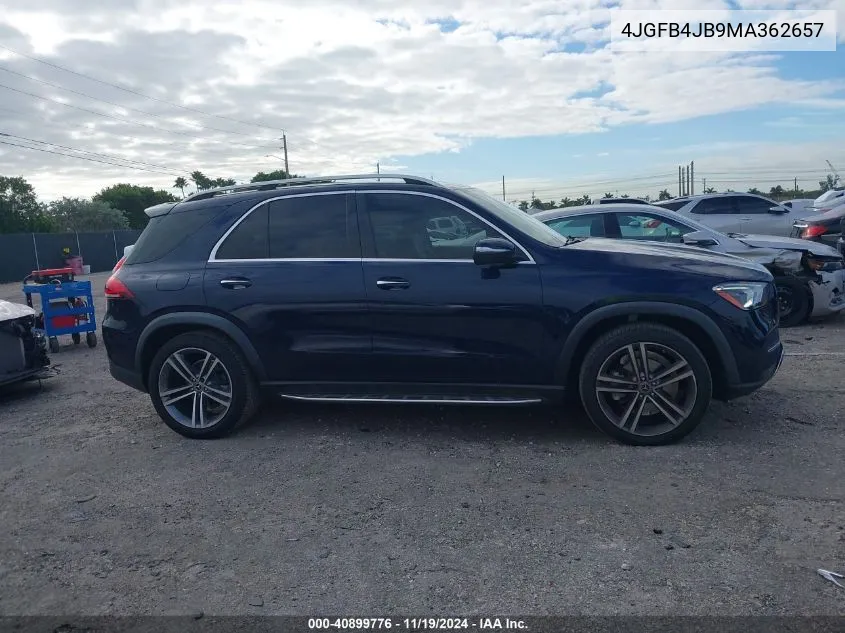 2021 Mercedes-Benz Gle 350 VIN: 4JGFB4JB9MA362657 Lot: 40899776