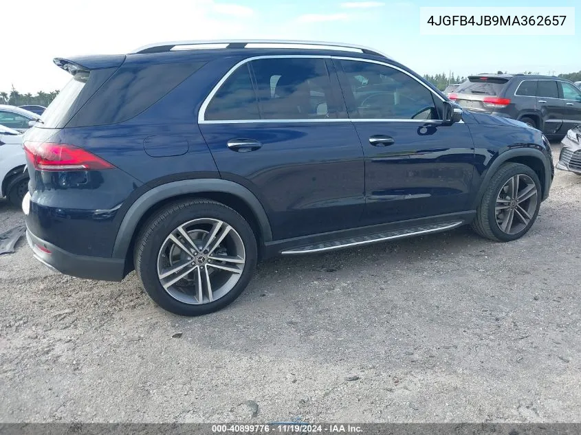 2021 Mercedes-Benz Gle 350 VIN: 4JGFB4JB9MA362657 Lot: 40899776