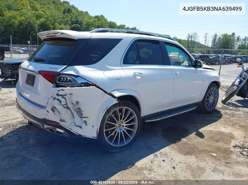 2022 Mercedes-Benz Gle 450 4Matic VIN: 4JGFB5KB3NA639499 Lot: 40162633