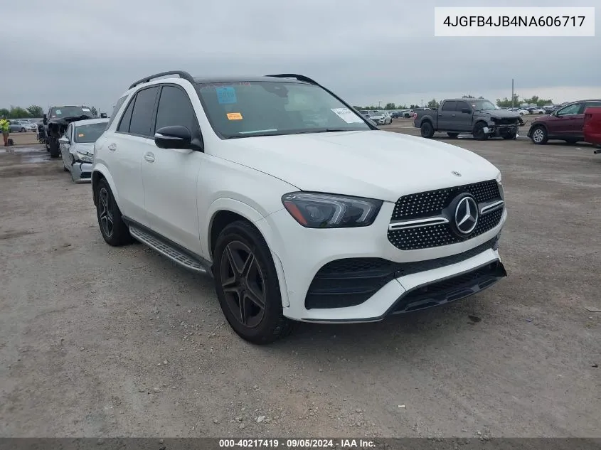 2022 Mercedes-Benz Gle 350 350 VIN: 4JGFB4JB4NA606717 Lot: 40217419