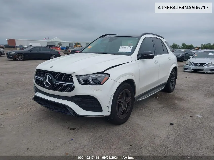 2022 Mercedes-Benz Gle 350 350 VIN: 4JGFB4JB4NA606717 Lot: 40217419