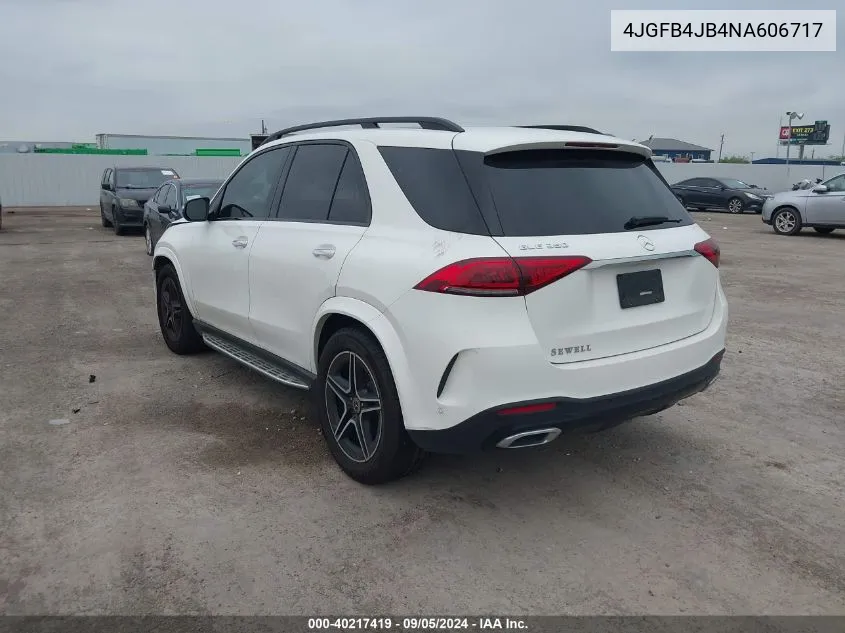 2022 Mercedes-Benz Gle 350 350 VIN: 4JGFB4JB4NA606717 Lot: 40217419