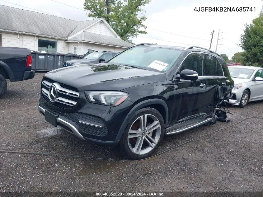 2022 Mercedes-Benz Gle 350 4Matic VIN: 4JGFB4KB2NA685741 Lot: 40352520