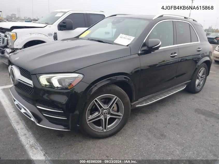 2022 Mercedes-Benz Gle 350 350 4Matic VIN: 4JGFB4KB6NA615868 Lot: 40395308