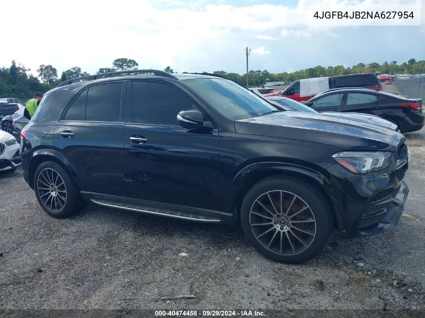 2022 Mercedes-Benz Gle 350 VIN: 4JGFB4JB2NA627954 Lot: 40474458