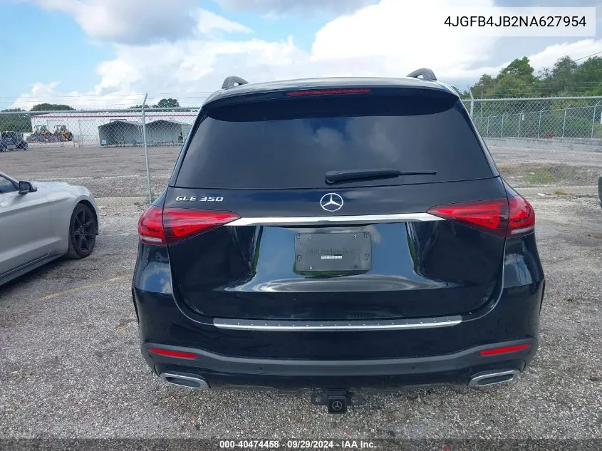 2022 Mercedes-Benz Gle 350 VIN: 4JGFB4JB2NA627954 Lot: 40474458