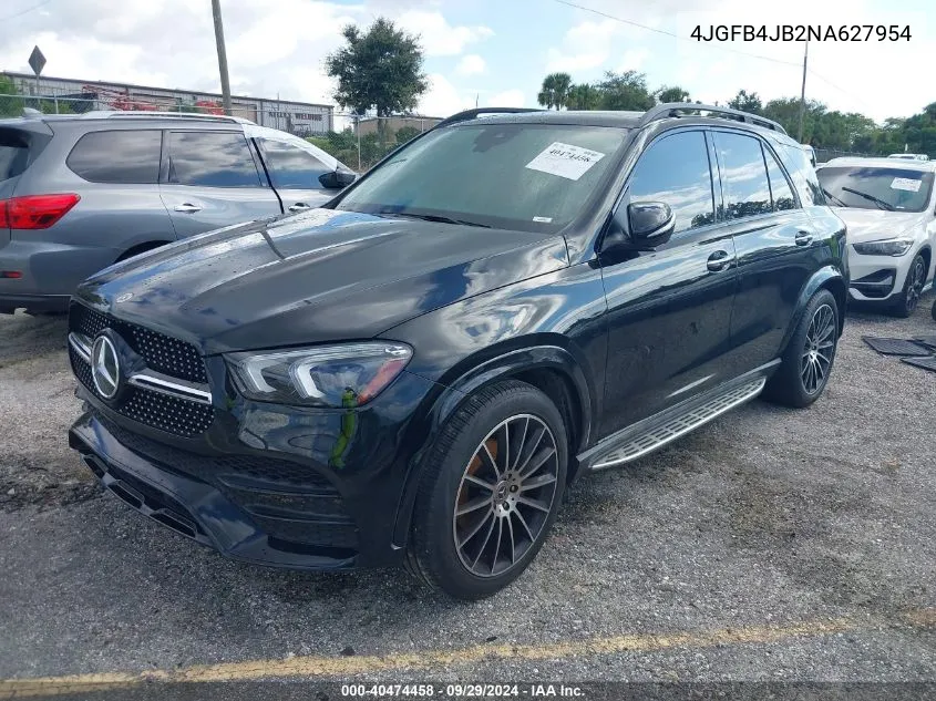 2022 Mercedes-Benz Gle 350 VIN: 4JGFB4JB2NA627954 Lot: 40474458