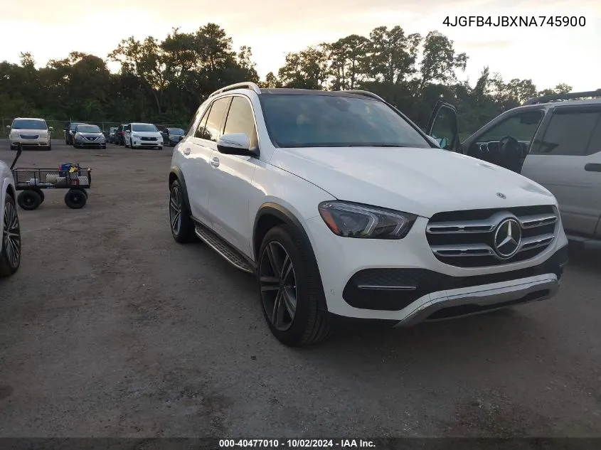 2022 Mercedes-Benz Gle 350 VIN: 4JGFB4JBXNA745900 Lot: 40477010