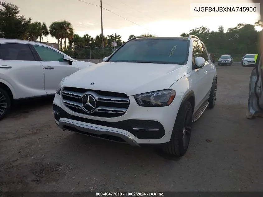 2022 Mercedes-Benz Gle 350 VIN: 4JGFB4JBXNA745900 Lot: 40477010