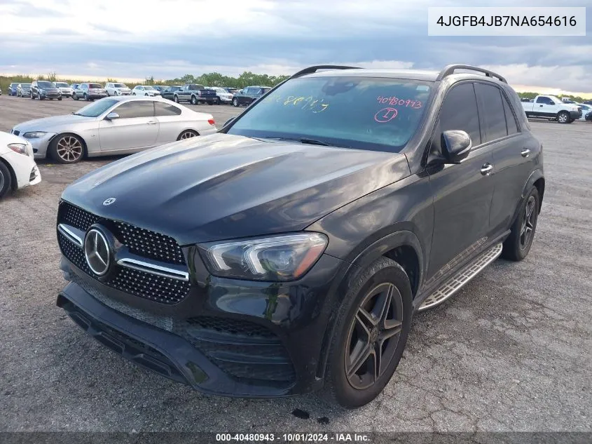 2022 Mercedes-Benz Gle 350 VIN: 4JGFB4JB7NA654616 Lot: 40480943