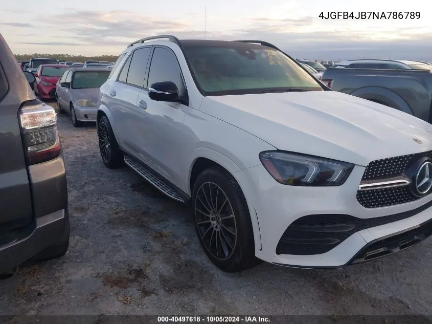 2022 Mercedes-Benz Gle 350 VIN: 4JGFB4JB7NA786789 Lot: 40497618