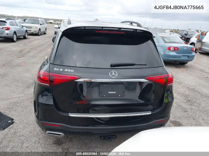 2022 Mercedes-Benz Gle 350 VIN: 4JGFB4JB0NA775665 Lot: 40530364