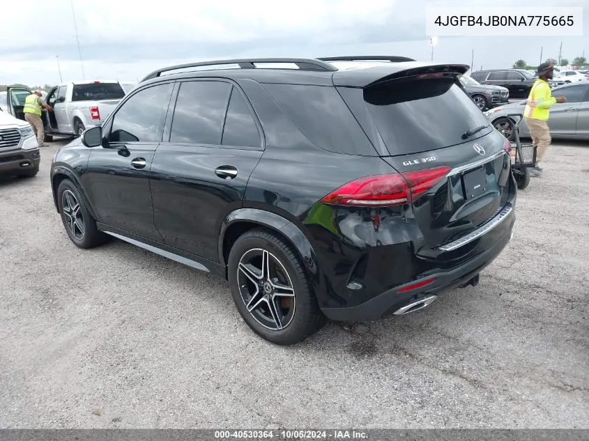 2022 Mercedes-Benz Gle 350 VIN: 4JGFB4JB0NA775665 Lot: 40530364