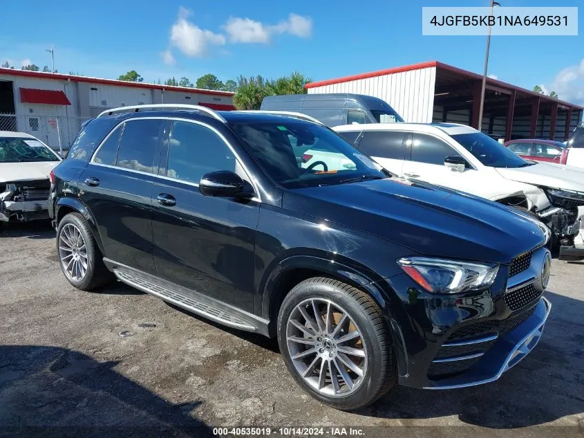 2022 Mercedes-Benz Gle 450 4Matic VIN: 4JGFB5KB1NA649531 Lot: 40535019