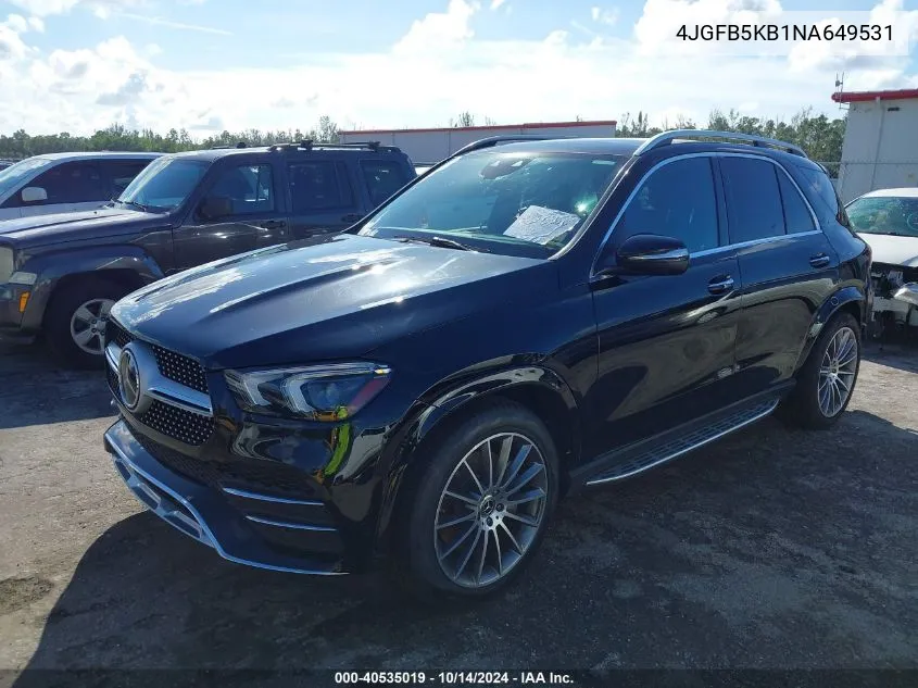 2022 Mercedes-Benz Gle 450 4Matic VIN: 4JGFB5KB1NA649531 Lot: 40535019