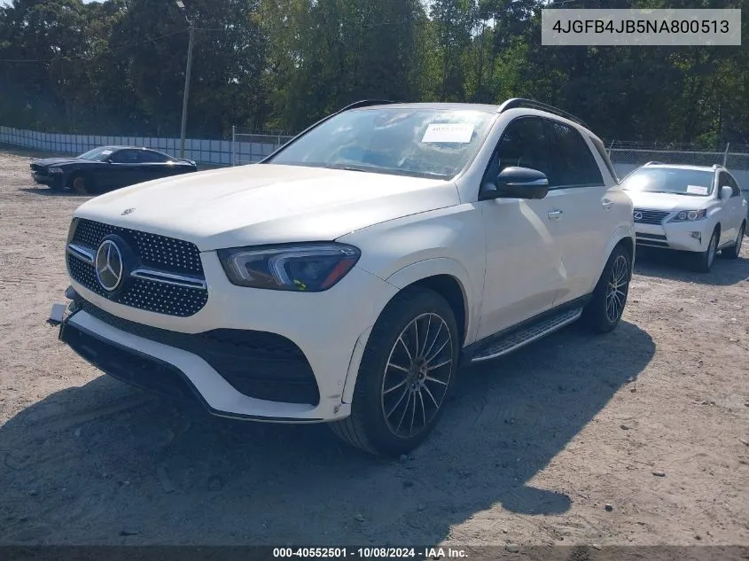 2022 Mercedes-Benz Gle 350 VIN: 4JGFB4JB5NA800513 Lot: 40552501