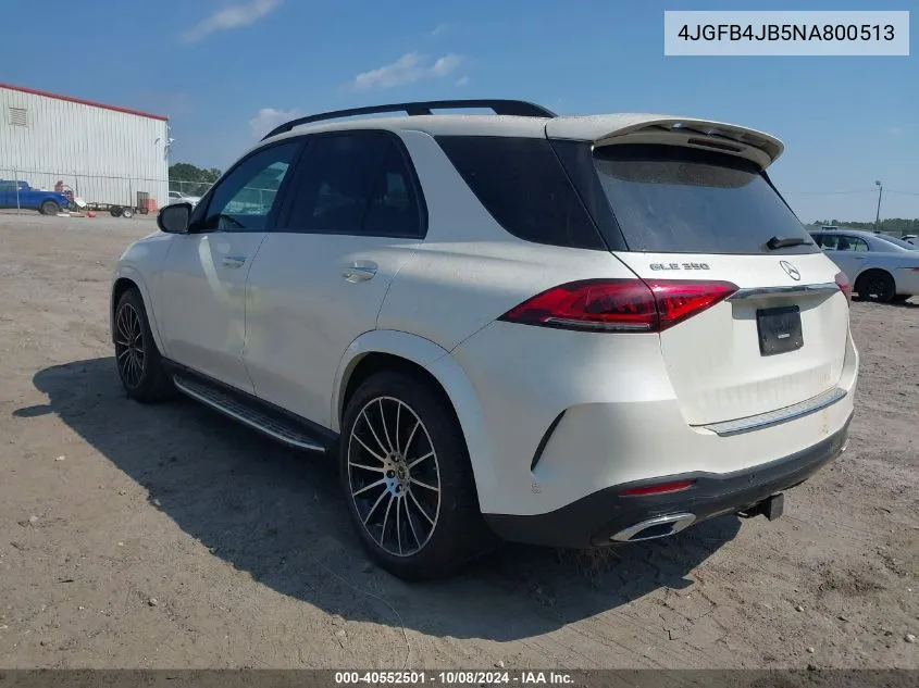 2022 Mercedes-Benz Gle 350 VIN: 4JGFB4JB5NA800513 Lot: 40552501