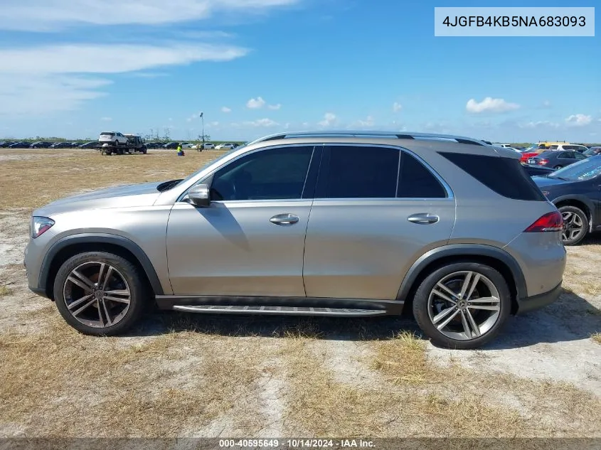 2022 Mercedes-Benz Gle 350 4Matic VIN: 4JGFB4KB5NA683093 Lot: 40595649