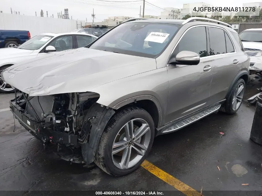 2022 Mercedes-Benz Gle 450 4Matic VIN: 4JGFB5KB4NA811278 Lot: 40608340