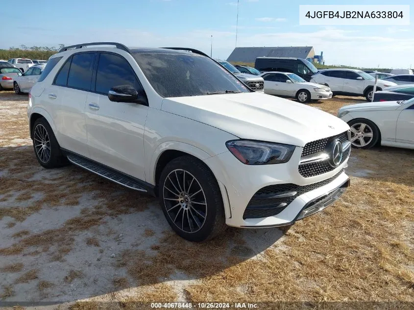 2022 Mercedes-Benz Gle 350 VIN: 4JGFB4JB2NA633804 Lot: 40678448