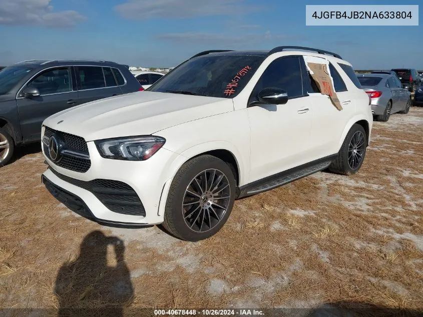 2022 Mercedes-Benz Gle 350 VIN: 4JGFB4JB2NA633804 Lot: 40678448