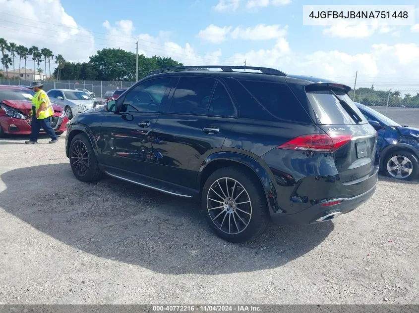 2022 Mercedes-Benz Gle 350 VIN: 4JGFB4JB4NA751448 Lot: 40772216