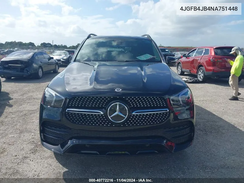 2022 Mercedes-Benz Gle 350 VIN: 4JGFB4JB4NA751448 Lot: 40772216