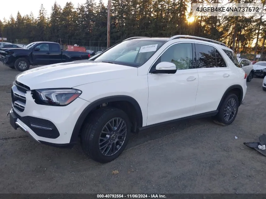 2022 Mercedes-Benz Gle 350 4Matic VIN: 4JGFB4KE4NA737672 Lot: 40792554