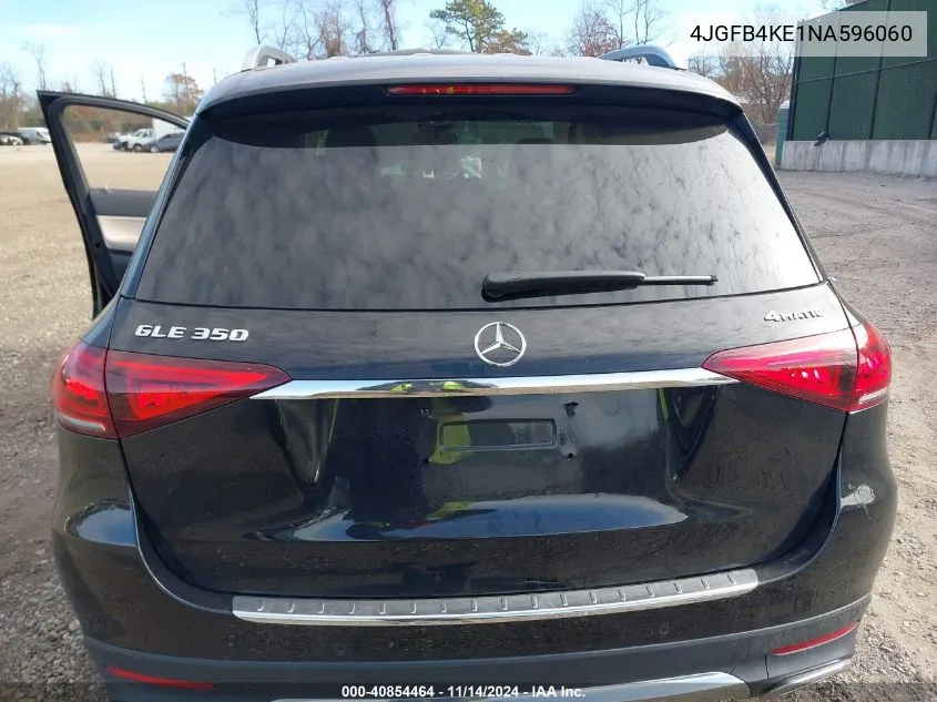 2022 Mercedes-Benz Gle 350 4Matic VIN: 4JGFB4KE1NA596060 Lot: 40854464