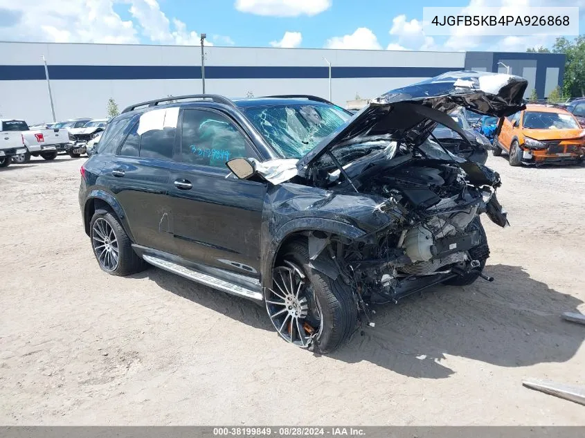 2023 Mercedes-Benz Gle 450 VIN: 4JGFB5KB4PA926868 Lot: 38199849