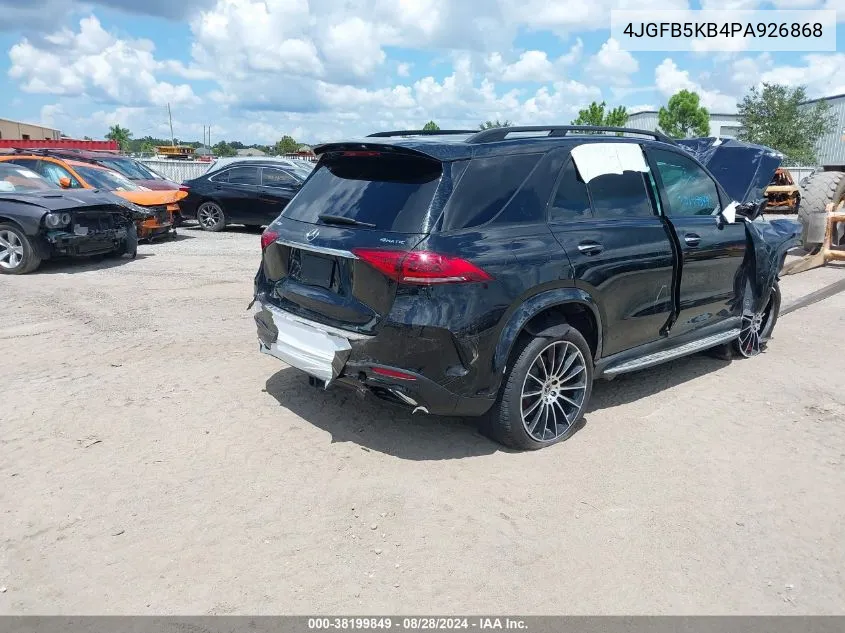 2023 Mercedes-Benz Gle 450 VIN: 4JGFB5KB4PA926868 Lot: 38199849