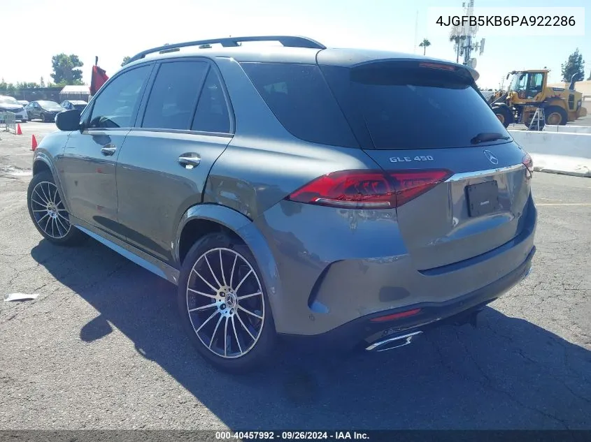 2023 Mercedes-Benz Gle 450 4Matic VIN: 4JGFB5KB6PA922286 Lot: 40457992