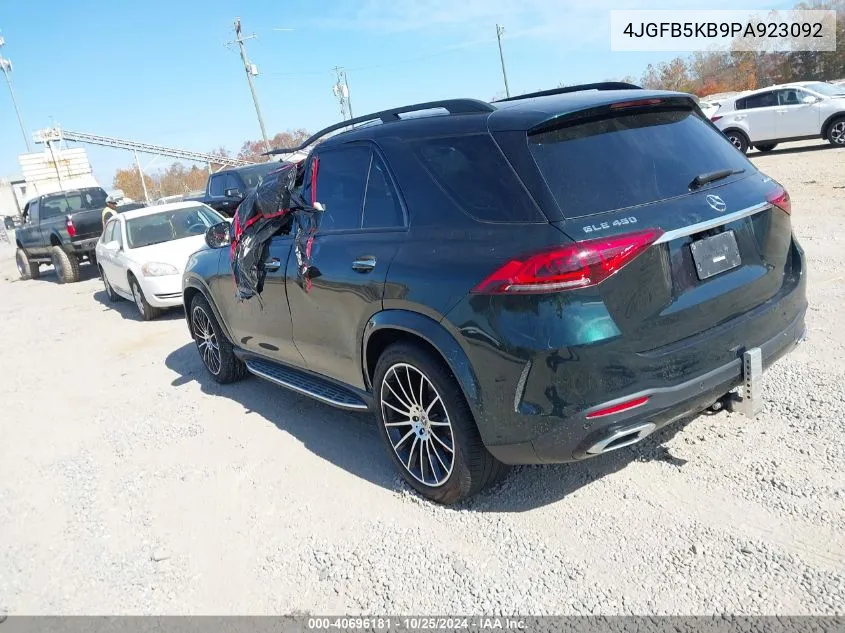 2023 Mercedes-Benz Gle 450 4Matic VIN: 4JGFB5KB9PA923092 Lot: 40696181