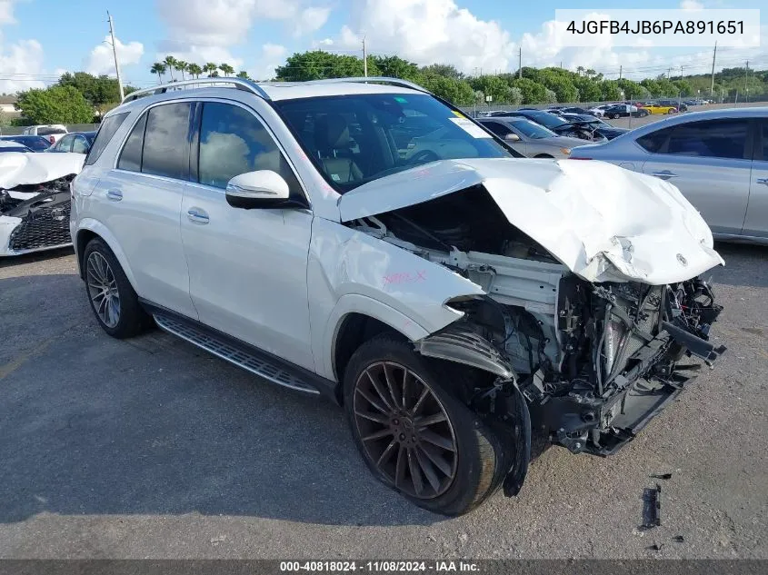 2023 Mercedes-Benz Gle 350 VIN: 4JGFB4JB6PA891651 Lot: 40818024