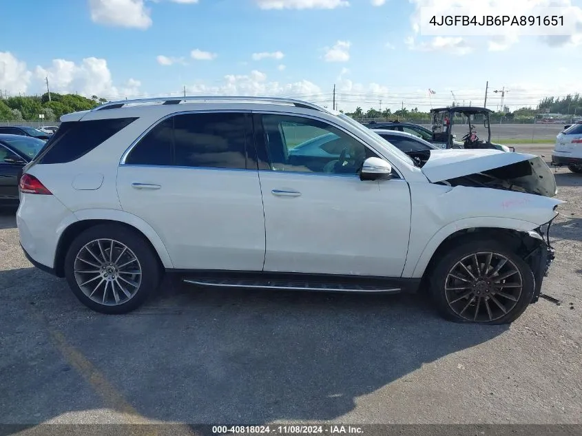 2023 Mercedes-Benz Gle 350 VIN: 4JGFB4JB6PA891651 Lot: 40818024