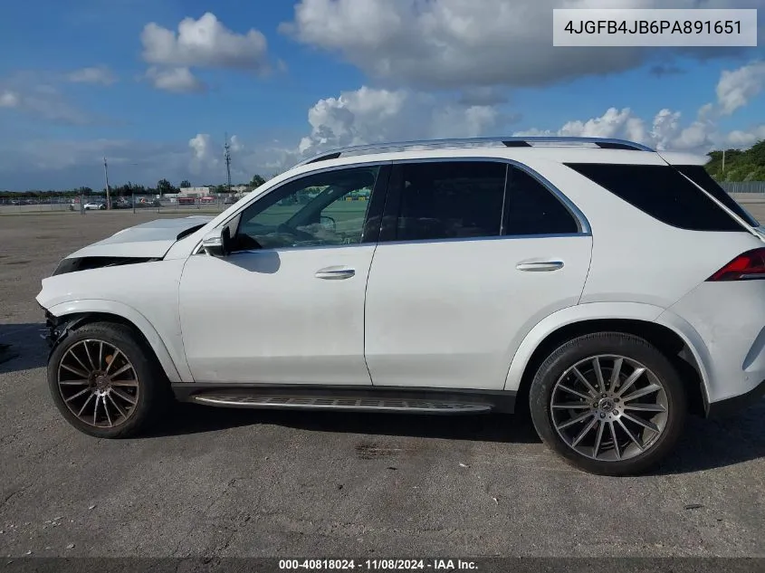 2023 Mercedes-Benz Gle 350 VIN: 4JGFB4JB6PA891651 Lot: 40818024