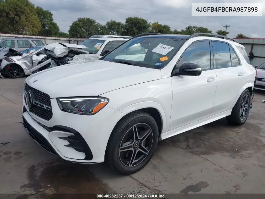 2024 Mercedes-Benz Gle 350 4Matic VIN: 4JGFB4FB0RA987898 Lot: 40282237