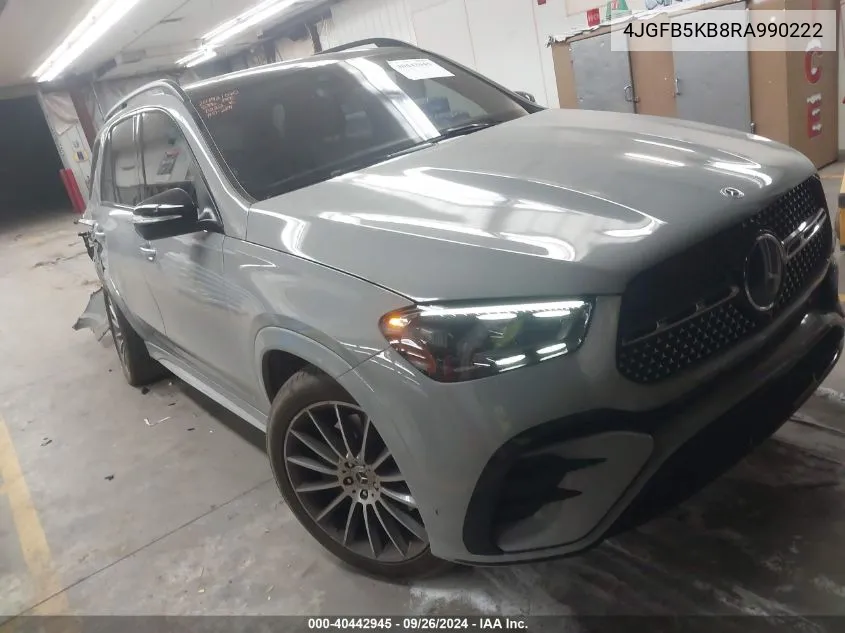 2024 Mercedes-Benz Gle 450 450 4Matic VIN: 4JGFB5KB8RA990222 Lot: 40442945