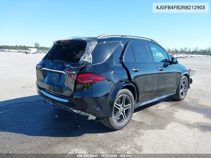 2024 Mercedes-Benz Gle 350 4Matic VIN: 4JGFB4FB2RB212903 Lot: 40620842