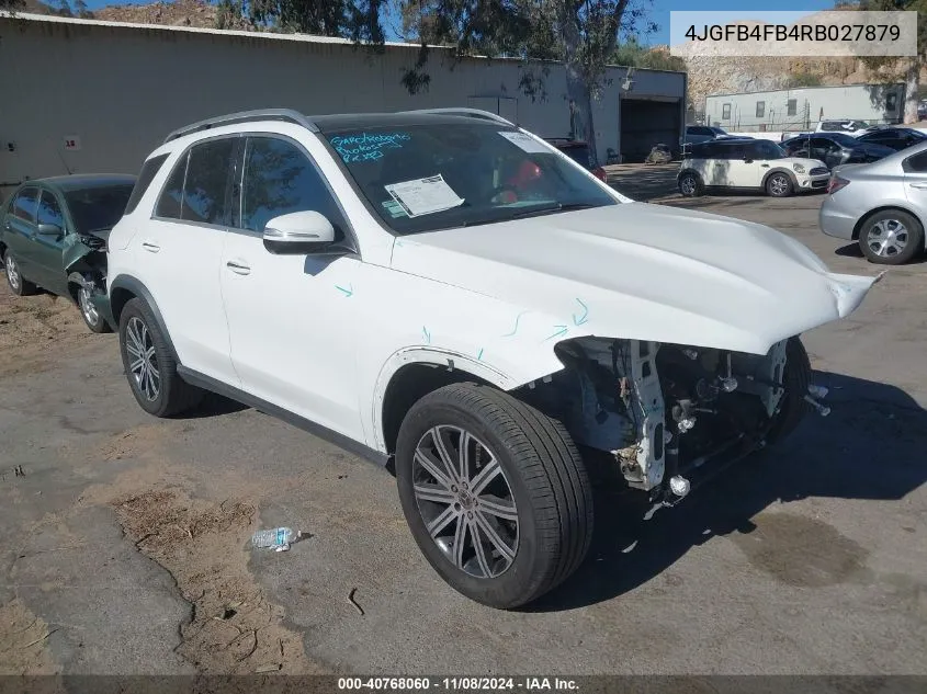 2024 Mercedes-Benz Gle 350 4Matic VIN: 4JGFB4FB4RB027879 Lot: 40768060