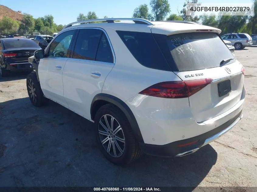 2024 Mercedes-Benz Gle 350 4Matic VIN: 4JGFB4FB4RB027879 Lot: 40768060