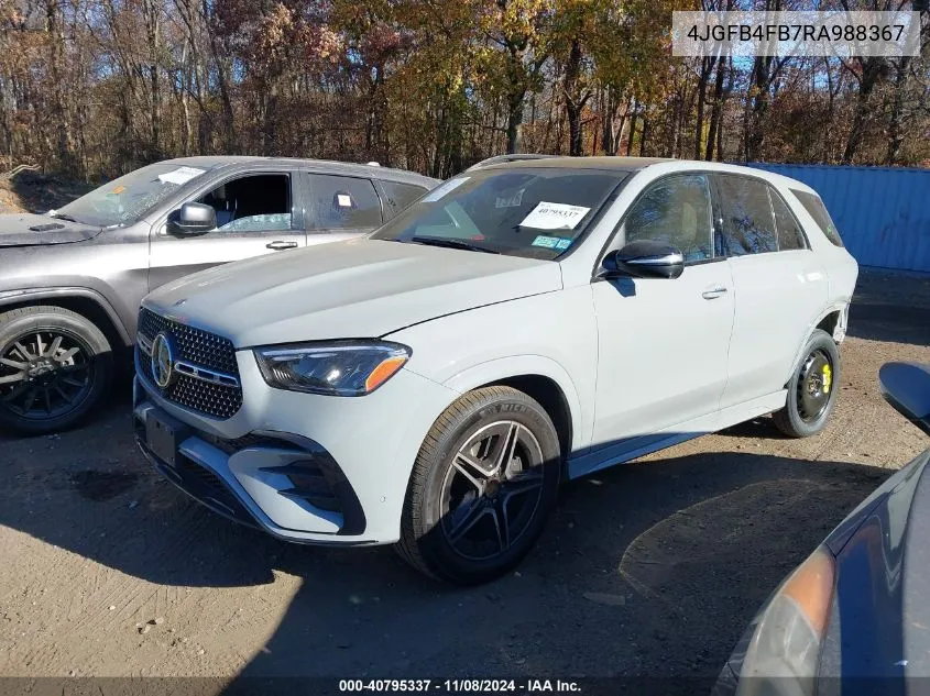 2024 Mercedes-Benz Gle 350 4Matic VIN: 4JGFB4FB7RA988367 Lot: 40795337