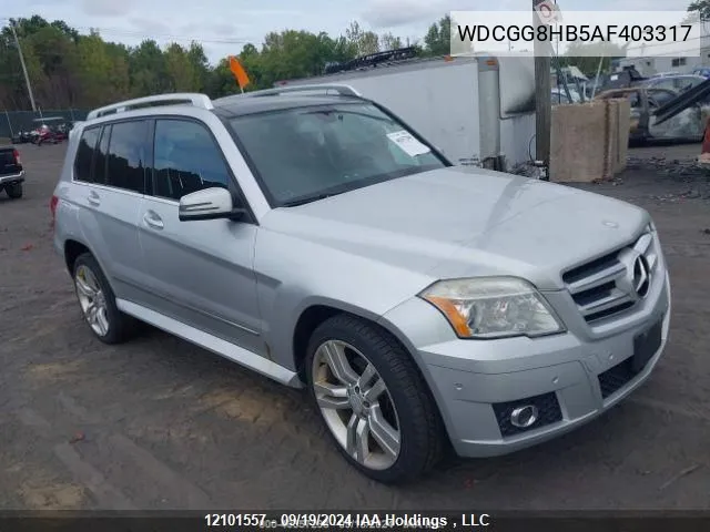 2010 Mercedes-Benz Glk 350 VIN: WDCGG8HB5AF403317 Lot: 12101557