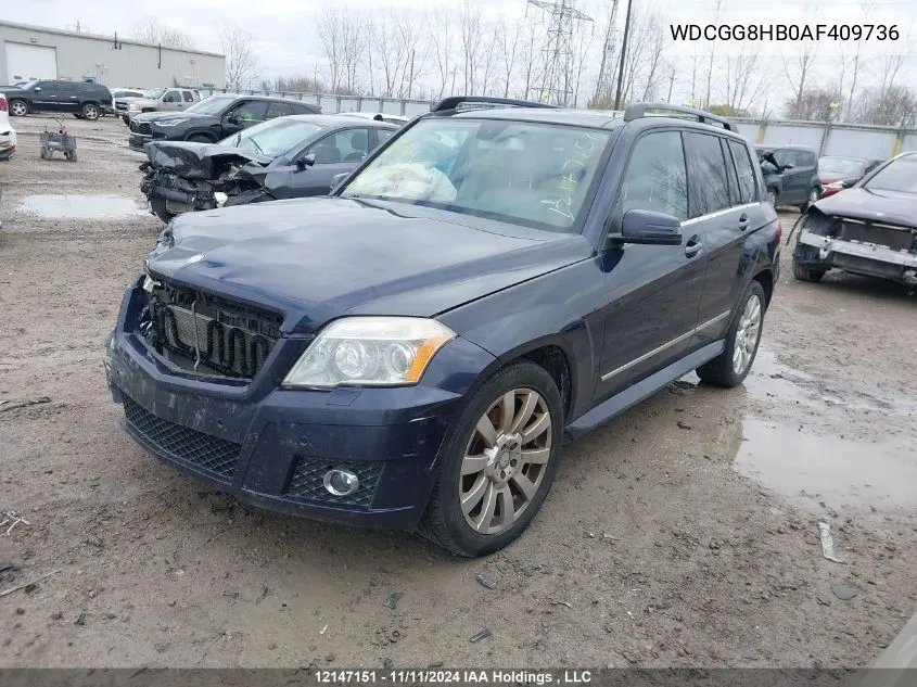 2010 Mercedes-Benz Glk-Class VIN: WDCGG8HB0AF409736 Lot: 12147151