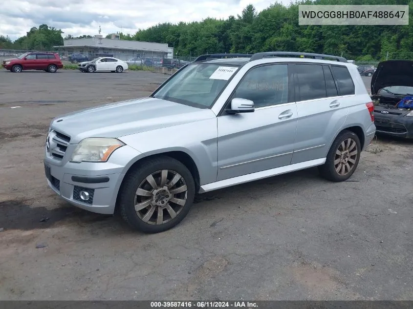 2010 Mercedes-Benz Glk 350 4Matic VIN: WDCGG8HB0AF488647 Lot: 39587416