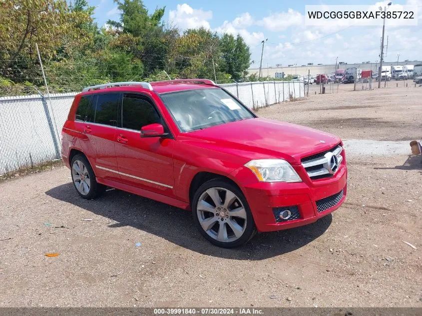 2010 Mercedes-Benz Glk 350 VIN: WDCGG5GBXAF385722 Lot: 39991840