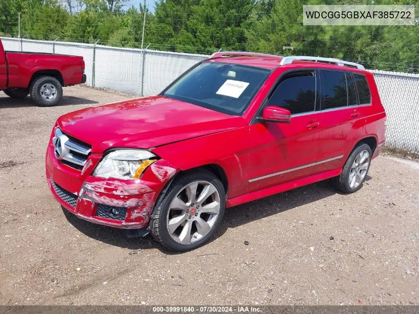 2010 Mercedes-Benz Glk 350 VIN: WDCGG5GBXAF385722 Lot: 39991840