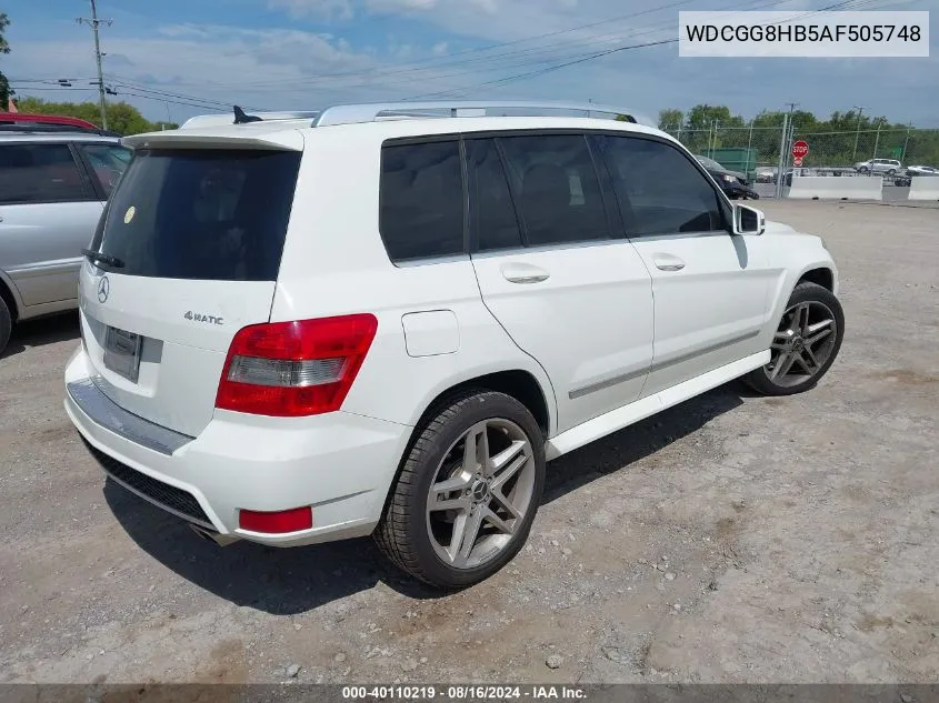 2010 Mercedes-Benz Glk 350 4Matic VIN: WDCGG8HB5AF505748 Lot: 40110219