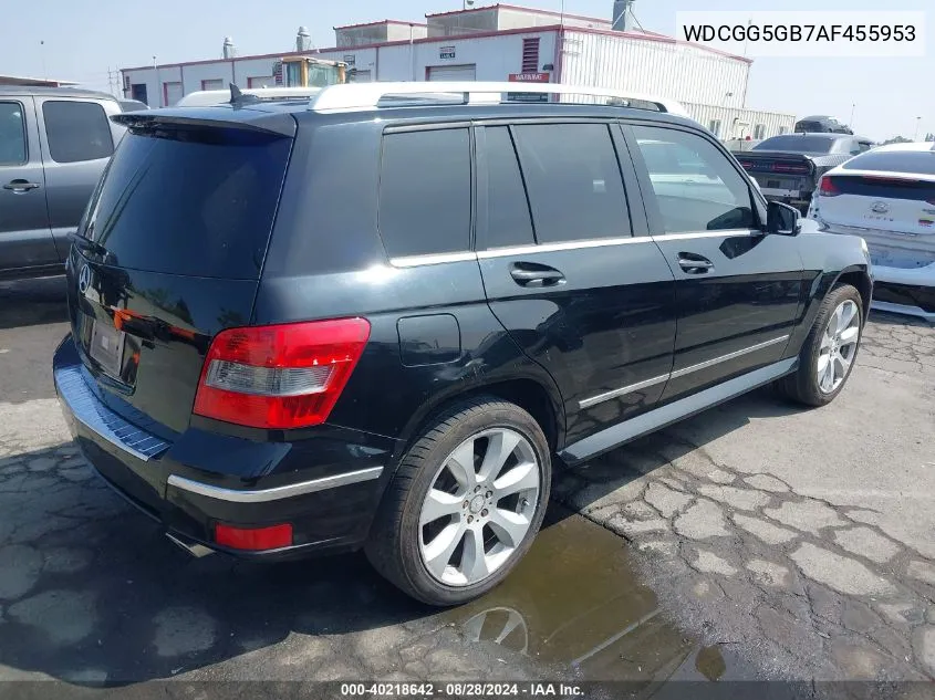 2010 Mercedes-Benz Glk 350 VIN: WDCGG5GB7AF455953 Lot: 40218642