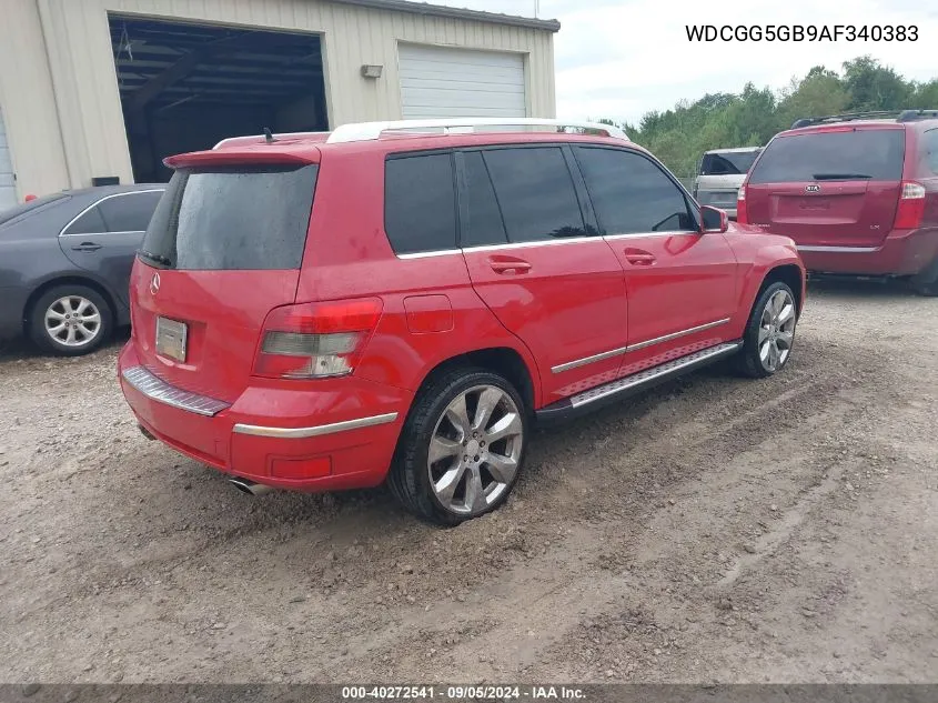 2010 Mercedes-Benz Glk 350 VIN: WDCGG5GB9AF340383 Lot: 40272541